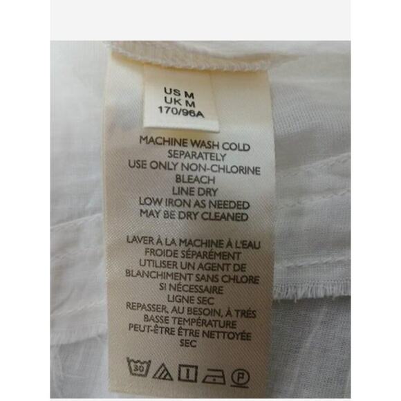 Free People Savannah Ruffle Button Down Blouse Medium New Boho Festival Top $128 - Picture 6 of 7